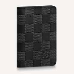 Ví Nam Louis Vuitton Pocket Organizer Damier Infini N60183 Màu Xám Đen