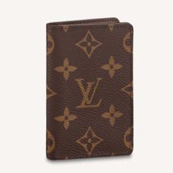 Ví Nam Louis Vuitton Pocket Organizer Monogram M60502 Màu Nâu