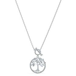 Dây Chuyền Swarovski Symbolic Tree Of Life Necklace, White, Rhodium Plated Màu Bạc