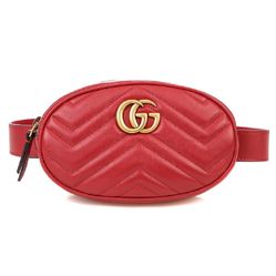 Túi Gucci GG Marmont Matelasse Belt Bag Màu Đỏ