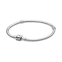 Vòng Đeo Tay Nữ Pandora Moments Barrel Clasp Snake Chain Bracelet Màu Bạc