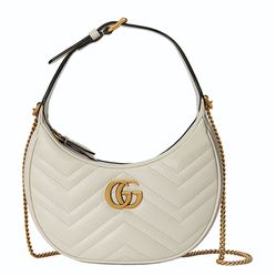 Túi Gucci Marmont Half-Moon-Shaped GG Mini Bag Màu Trắng