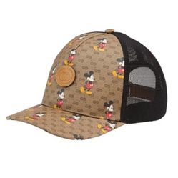 Mũ Gucci Disney x Gucci Mouse Print Trucker Hat Màu Nâu