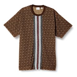 Áo Phông Burberry Monogram Stripe Print Cotton T-Shirt Màu Nâu