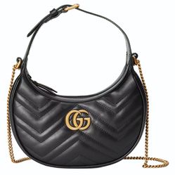 Túi Gucci Marmont Half-Moon-Shaped GG Mini Bag Màu Đen