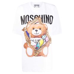 Áo Phông Moschino Frame Teddy Bear Print Jersey T-shirt 201D T070304401001 Màu Trắng Size S