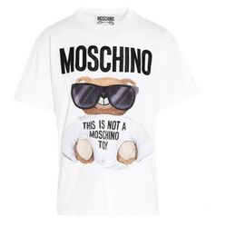 Áo Phông Moschino Micro Teddy Bear T-Shirt White 202E V 070655401001 Màu Trắng Size S