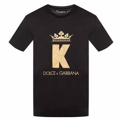 Áo Phông Nam Dolce & Gabbana D&G Logo Chữ K G8KD0Z G7SUR Màu Đen