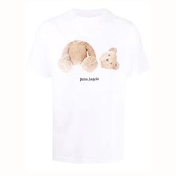 Áo Phông Palm Angels Logo-Print Short-Sleeve T-Shirt PMAA001F21JER0230160 Màu Trắng