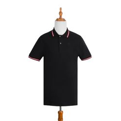 Áo Polo Bally Logo Thêu Viền Cổ Đỏ 603843-50-124 Màu Đen