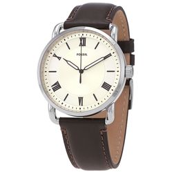 Đồng Hồ Fossil Copeland Quartz Cream Dial Men's Watch FS5663 Màu Nâu