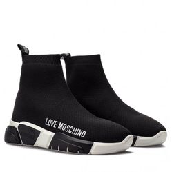 Giày Sneakers Love Moschino Women's Shoes Sneakers JA15193 G1EIZ 5000 Calza Nero Black Sock Màu Đen Size 36