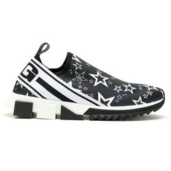 Giày Sneakers Dolce & Gabbana Sorrento Star-Print CS1713 AJ607 Màu Đen Trắng