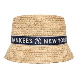Mũ Cói MLB Raffia New York Yankees 3AHT08223-50NYS Màu Nâu Vàng Size 57