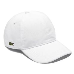 Mũ Lacoste Pique Croc Logo Baseball Hat Cap White RK0123 10 001 Màu Trắng Size M