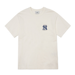 Áo Phông MLB Monogram Back Logo New York Yankees 3ATSM2023-50CRS Màu Trắng Size S