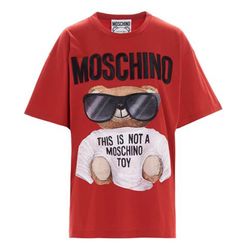 Áo Phông Moschino Micro Teddy Bear T-Shirt Red Màu Đỏ
