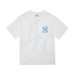 Áo Thun MLB Paisley Megalogo New York Yankees 3ATS53023-50WHS Tshirt  Màu Trắng Size M
