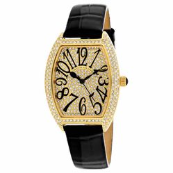 Đồng Hồ Nữ Christian Van Sant Elegant Quartz Gold Dial Ladies Watch CV4820 Màu Đen
