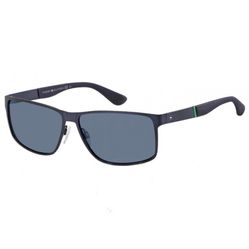 Kính Mát Tommy Hilfiger Blue Rectangular Men's Sunglasses TH 1542/S 0FLL/KU 61 Màu Xanh Blue