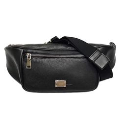 Túi Đeo Hông Nam Dolce & Gabbana D&G Black Fanny Waist Pack Belt Purse Leather Bag Màu Đen