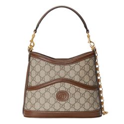 Túi Xách Gucci Large Shoulder Bag With Interlocking G Màu Nâu