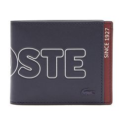 Ví Lacoste Men's Fitzgerald Branded Leather Foldable Wallet NH3715FW Màu Xanh