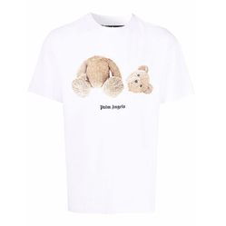 Áo Phông Palm Angels Bear Classic T-Shirt PMAA001C99JER001 160 Màu Trắng Size M