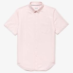Áo Sơ Mi Lacoste Men's Short Sleeve Shirt – CH9612 10 99P Màu Hồng Size 39