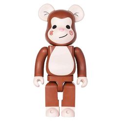 Đồ Chơi Mô Hình Bearbrick X Clot Monkey Edison Chen Juice Màu Nâu Be Size 400%
