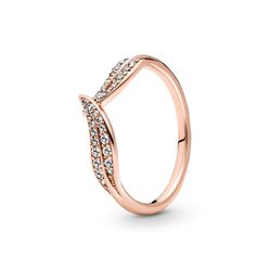 Nhẫn Pandora Women's Ring Sparkling Leaves Rose Gold 189533C01 Màu Vàng Hồng