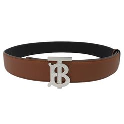 Thắt Lưng Nữ Burberry Malt Brown/Black Ladies TB Buckle Reversible Leather Belt 8046537 Màu Nâu Đen
