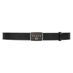 Thắt Lưng Gucci Black Mens Leather Belt Metal Logo Buckle Màu Đen Size 95