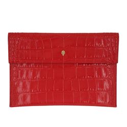 Túi Cầm Tay Alexander Mcqueen Envelope Clutch Leather Deep Red Màu Đỏ