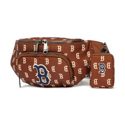 Túi Đeo Hông MLB Monogram Hip Hop Boston Red Sox 3AHSM012N-43BRD Màu Nâu