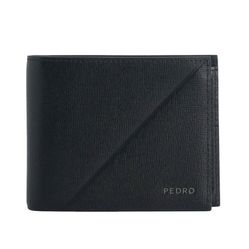 Ví Pedro Textured Leather Bi-Fold Wallet With Insert PM4-15940205 Màu Đen