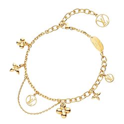 Vòng Đeo Tay Nữ Louis Vuitton LV Blooming Supple Bracelet M64858 Màu Vàng Gold