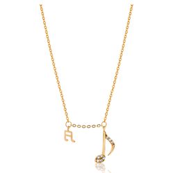 Dây Chuyền Huy Thanh Jewelry DCMAMD 118 - 14K - Đá Cubic Zirconia Màu Vàng Gold