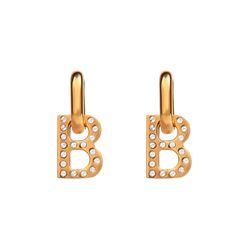 Khuyên Tai Balenciaga B Chain Xs Earrings In Gold Màu Vàng Gold