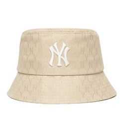 Mũ MLB Bucket Monogram Jacquard New York Yankees 3AHTH301N-50BGS Màu Be Size 57