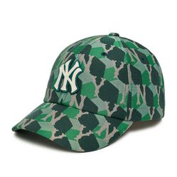 Mũ MLB Cube Monogram Unstructured Ball Cap New York Yankees 3ACPM212N-50GND Màu Xanh Lá