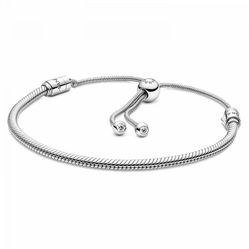 Vòng Đeo Tay Pandora Bracelet Coulissant Maille Serpent Pandora Moments 599652C01-2 Màu Bạc