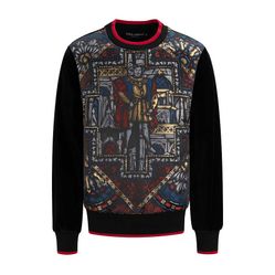 Áo Nỉ Nam Dolce & Gabbana D&G Print In King - G9OW6T G7C4D Sweater Phối Màu