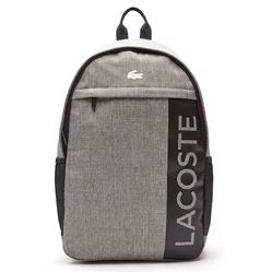 Balo Lacoste Unisex Neocroc Branded Zip Canvas Backpack NH3887NZ Màu Xám Đen
