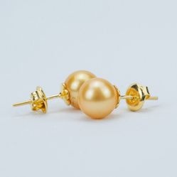 Khuyên Tai Minh Hà Pearl Jewelry Ngọc Trai, Vàng 18k Màu Vàng
