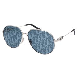 Kính Mát Dior Oblique Pilot Sunglasses CD Link A1U F0B8 Màu Xanh Bạc