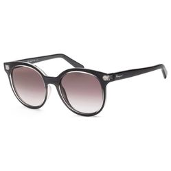 Kính Mát Salvatore Ferragamo Women Fashion 53mm Crystal Black Sunglasses SF833S-5319001 Màu Đen