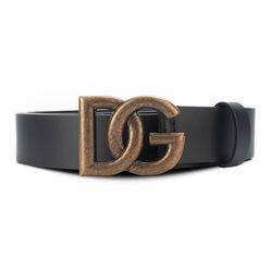 Thắt Lưng Nam Dolce & Gabbana D&G Logo Buckle Belt BC4644-AX622 Màu Đen