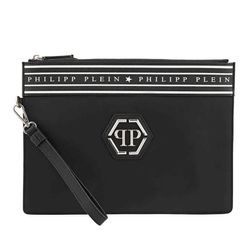 Túi Cầm Tay Philipp Plein Men's PP Logo Clutch Bag Màu Đen