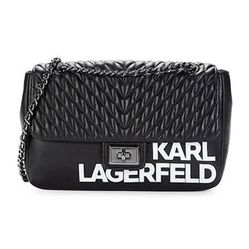 Túi Đeo Chéo Karl Lagerfeld Agyness Leather Crossbody Bag Màu Đen